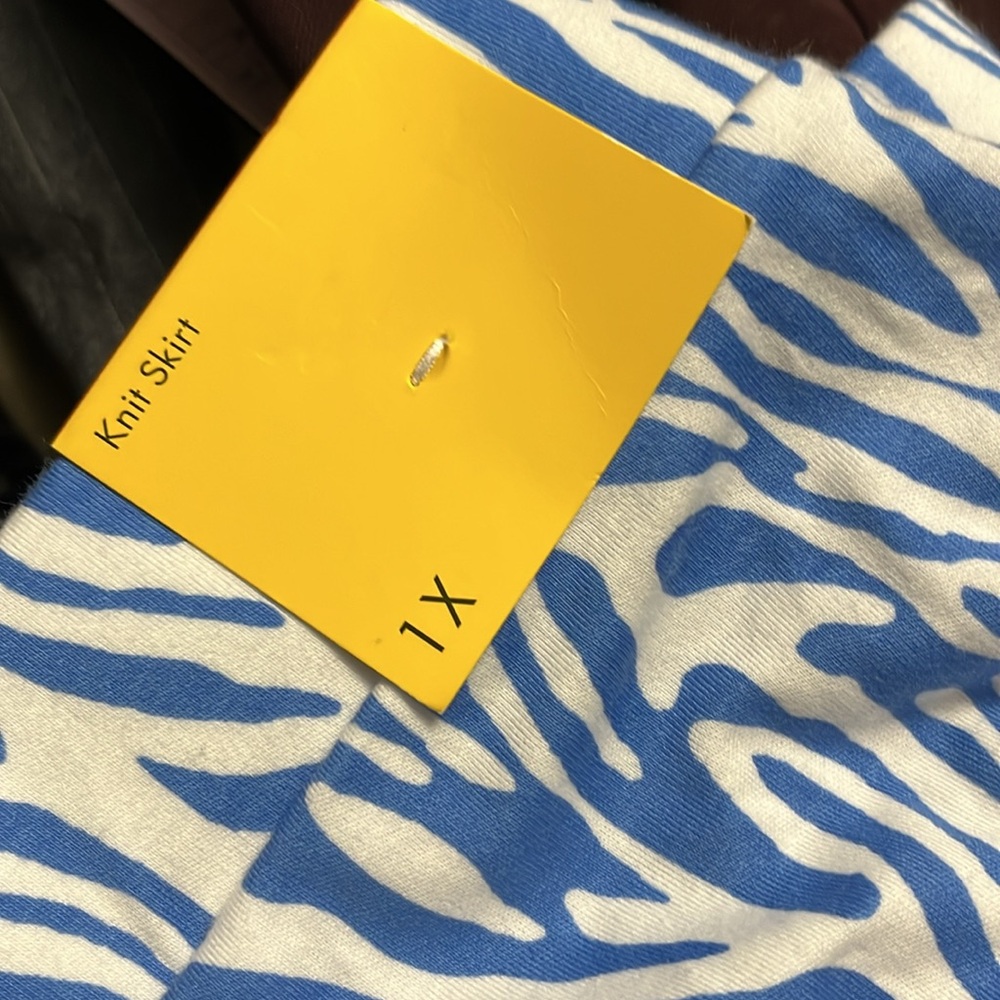 NWT! Diane Von Furstenberg A-line Sea Twig Blue Skirt - Picture 9 of 9